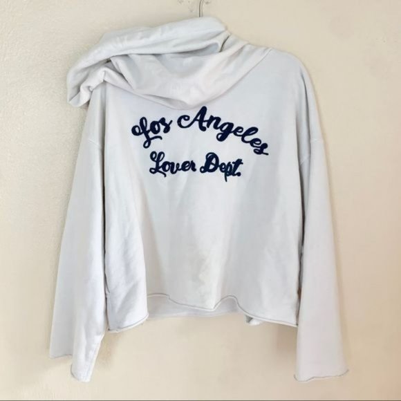 sandrine rose Tops - Sandrine Rose Amour Los Angeles Lover Dept. Oversized Embroidered Hoodie Medium